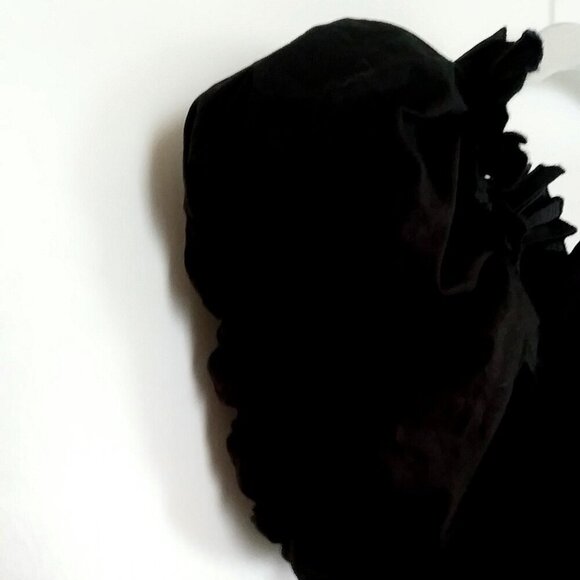 Anthropologie Love the Label Black Off-Shoulder Mini Dress - Picture 4 of 13